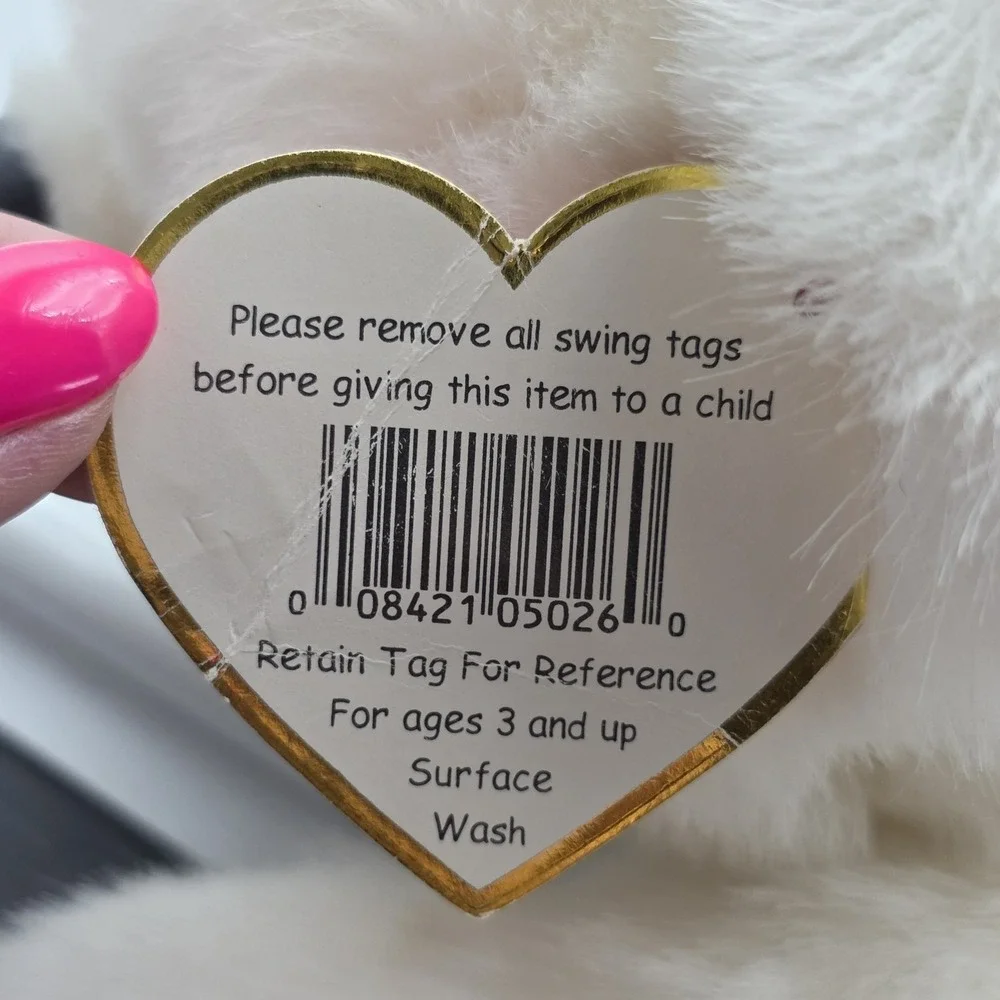 Ty Beanie Buddy Polar Bear Paws‎ Plush White 18